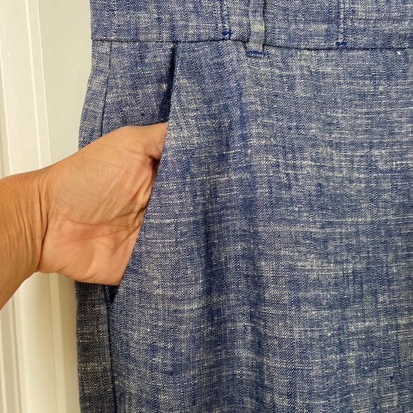 Ann Taylor Chambray Paper Bag pencil skirt 4P - Picture 2 of 5